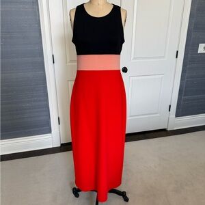 Proenza Schouler White Label Black and Red Colorblock dress - Size L